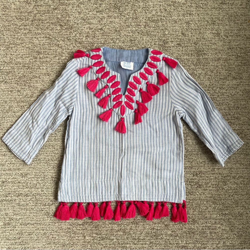 NWOT toddler tunic with tassels, size 2T